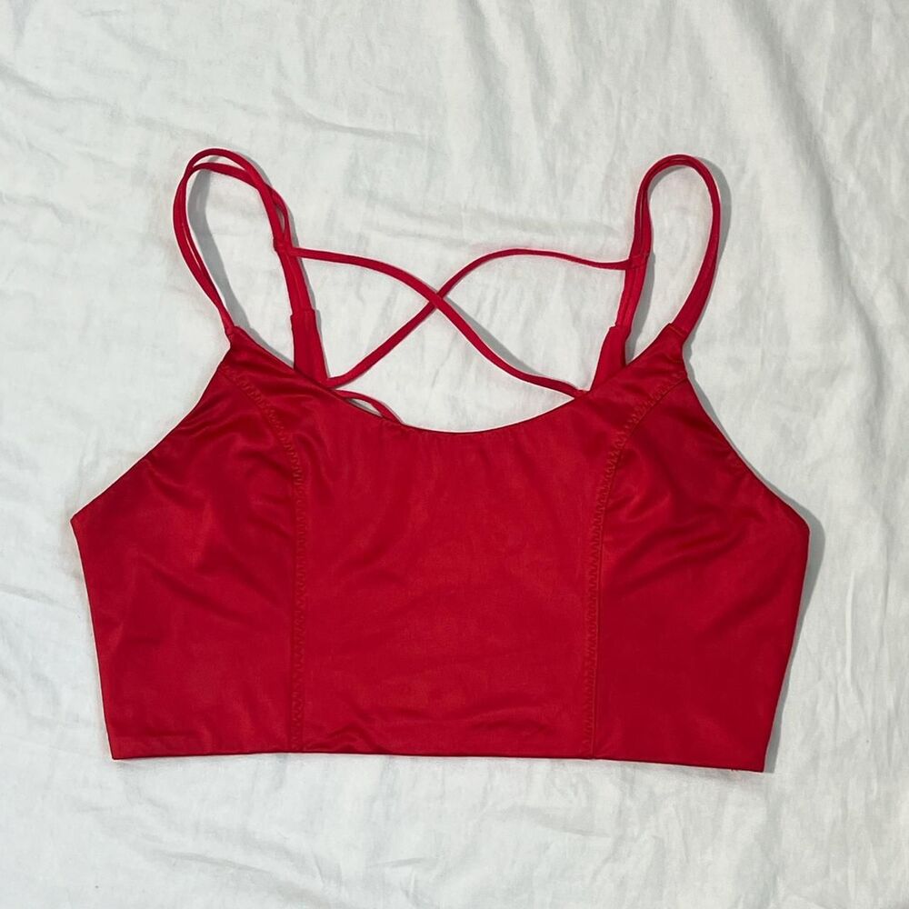 Victoria secret Women's Red satin sports Bra